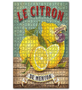 Cakapuzzle Taze Limon Afişi Görseli Puzzle Yapboz MDF (Ahşap) (120 Parça)