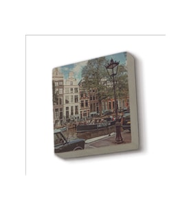 Amsterdam Görseli Baskılı Taş Magnet 5X5