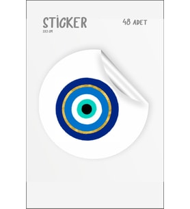 Nazar Etiket 48 Adet 3 cm Sticker