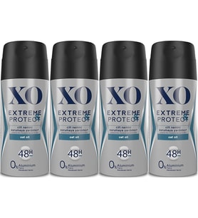 XO Deodorant 150ML Men-Erkek Extreme & Protect (4 Lü Set)