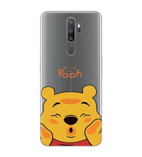 Oppo A5 2020 / A9 2020 Uyumlu Winnie The Pooh Desenli Şeffaf Telefon Kılıfı