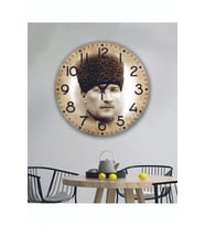 bilge Tasarım ATATÜRK temalı Duvar Saati 35 x 35 CM (Karışık)