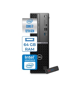 Dell Optıplex 5000SFF Intel Core Vpro I7 12700 64GB 4tb SSD UHD Graphics 770 Windows 11 Pro Masaüstü Bilgisayar 5000SFF127H24 + Zettausbbellek