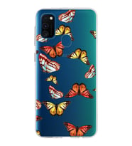 PrintiFy Samsung Galaxy M30s ile Uyumlu 1mm Slim Fit Water Color 2 Baskılı Şeffaf  Kılıf
