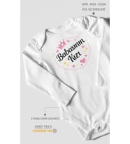 Babasının Kızı Uzun Kollu Çıtçıtlı Bebek Body