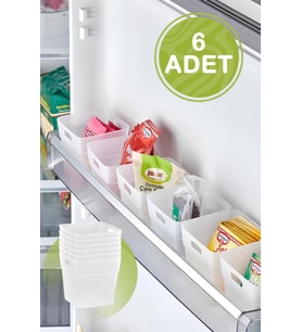 Mithra Life 6 Adet Buzdolabı Kapak İçi Düzenleyici ve Banyo Organizer MIT1103
