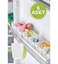 Mithra Life 6 Adet Buzdolabı Kapak İçi Düzenleyici ve Banyo Organizer MIT1103