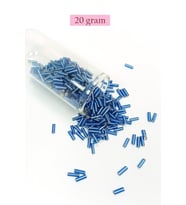 Uzun Boru Kesme Boncuk Çap 2mm Uzunluk 10 mm - 20 Gram - Mavi - BNC242