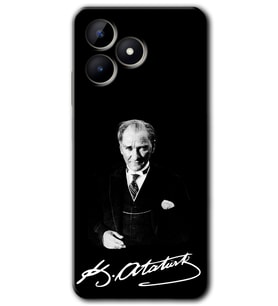 Realme C53 Kılıf HD Desen Baskılı Kılıf - Atatürk İmza