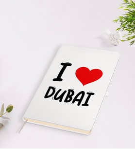 BK Gift I Love Dubai Tasarımlı Beyaz Defter - Model 1