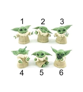 Star Wars 3D Baby Yoda Mini Figür Oyuncak 6cm 1 adet