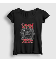 Presmono Kadın Siyah Napalm Death T-Shirt 384870tt