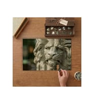 Aslan Heykeli Tasarımı 240 parça Ahşap Puzzle Ahşap Kutuda MP06298