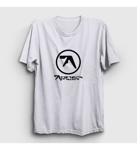 Presmono Unisex Beyaz Logo Aphex Twin T-Shirt 438741tt (Beyaz)