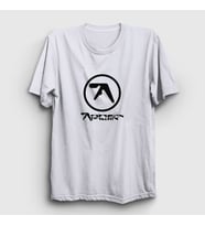 Presmono Unisex Beyaz Logo Aphex Twin T-Shirt 438741tt (Beyaz)