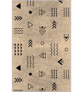 Eliana Home Baskılı, Yıkanabilir Kaymaz Taban Salon Halısı LNA0145-SD1153 100x150 cm (Bej)