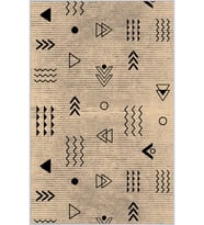 Eliana Home Baskılı, Yıkanabilir Kaymaz Taban Salon Halısı LNA0145-SD1153 100x150 cm (Bej)