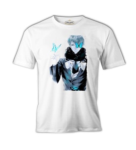 Anime Boy Character Beyaz Erkek Tshirt
