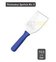 Börek Kesici Paslanmaz Çelik Pasta Spatulası Pizza Kesici Mavi Saplı No:3 Çap 10,5 cm