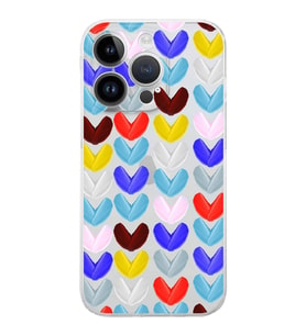 PrintiFy iPhone 14 Pro ile Uyumlu Water Color 1  Kamera Korumalı Şeffaf  Kılıf