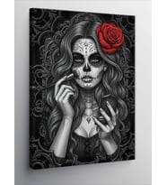 Kanvas Tablo La Catrina Kadın Figürü