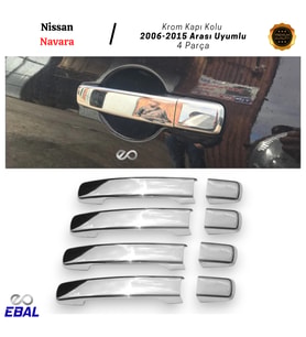 Nissan Navara Krom Kapı Kolu 4 Kapı 2006-2015 ARASI P. Çelik