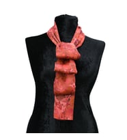 e38 EL İŞÇİLİĞİ KADIN RENKLİ EBRU FULAR 167*33 cm - F0023