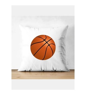 Basketbol Toplu Kırlent Kılıfı - Basketçi Yastık Kılıfı