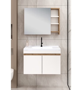 %100 Mdf 80 cm Saura Banyo Dolabı