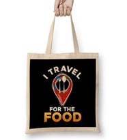 Funny I Travel For The Food Traveling Food Critic Bez Çanta Uzun Saplı