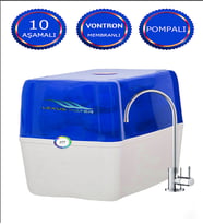 10 Aşamalı Metal Tanklı Vontron Membranlı Kapalı Kasa Pompalı Su Arıtma Cihazı