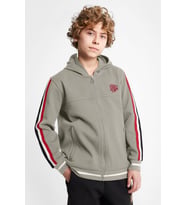 Çocuk Fermuarlı Kapüşonlu  Sweatshirt 25N-3130 (Bej)