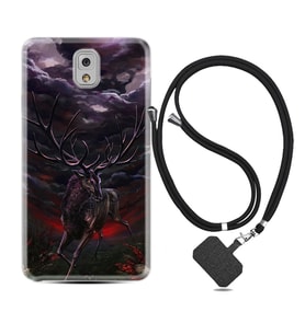 Samsung Note 3 4 5 8 9 20 Ultra 10 Lite Kılıf Boyun Askılı Silikon Dark Deer 1786