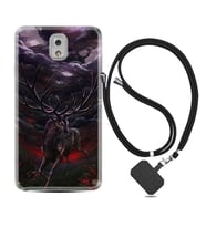 Samsung Note 3 4 5 8 9 20 Ultra 10 Lite Kılıf Boyun Askılı Silikon Dark Deer 1786