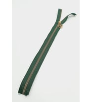 Angel Çanta Aksesuar Başlıklı Fermuar 40 Cm Light Gold Metal Zümrüt Yeşili