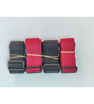 2 Adet Siyah 2 Adet Bordo Valiz Kemeri 4 Cm Toplam 4 Adet