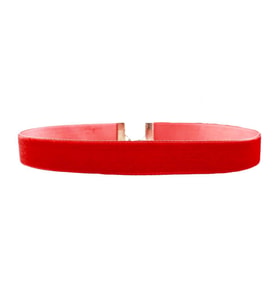 Kırmızı Renk Kadın Kadife Choker Kolye