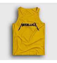 Presmono Unisex Sarı Logo Metallica Atlet 67130tt (Sarı)