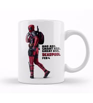 Deadpool Badass Smartass Greatass Funny Joke Deadpool Parody 01 Kupa Bardak Porselen