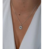 Kişiye Özel 925 Ayar Gümüş Minimalist Lotus Çiçeği Kolye