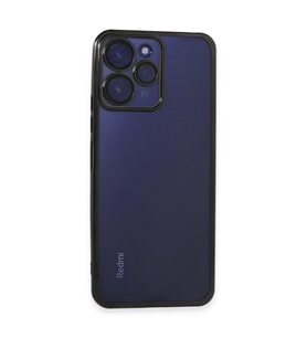 Xiaomi Redmi 12 Kılıf Kamera Korumalı Lensli Silikon - Siyah