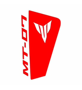 Yamaha Mt07 2014 - 2017 Uyumlu Kırmızı Siperlik Sticker Set