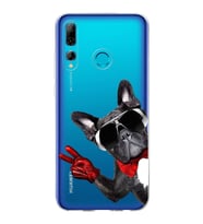 PrintiFy Huawei P Smart Plus 2019 ile Uyumlu 1mm Slim Fit Köpek 2 050e Baskılı Şeffaf  Kılıf
