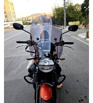 MOTOCAM Moto Guzzi V7 Stone Ön Cam 2021-2023 Model 53cm Füme Renkli 4mm APARATSIZ