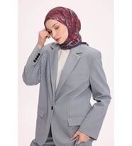 Dört Mevsim Antik Motif Viskon Velora Eşarp 6421 (Eflatun)