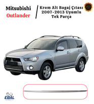 Mitsubishi Outlander Krom Alt Bagaj Çıtası 2007-2013 P. Çelik Uyumlu (Gümüş)