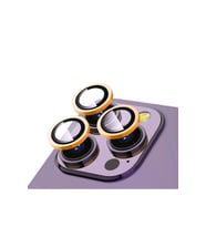 Apple iPhone 15 Pro Max Uyumlu Zore CL-12 Premium Safir Parmak İzi Bırakmayan Anti-Reflective Kamera Lens Koruyucu (Turuncu)