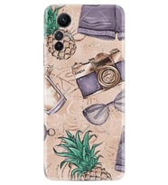 Xiaomi Redmi Note 12S Kılıf Resimli Desenli Baskılı Silikon Ananas Camera Glass 1357