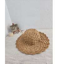 Baş Çevresi 58 Cm İle Uyumlu, Kağıt İp, Kadın Şapkası  Ham (Açık Kahverengi)
