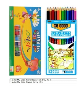 Okul Südor My Dido Boya Seti Uygun Kuru Boya, Pastel Boya 2 li
